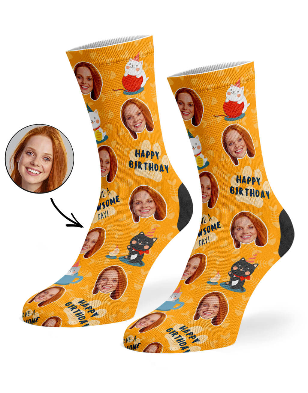 Pawsome Birthday Novelty Socks