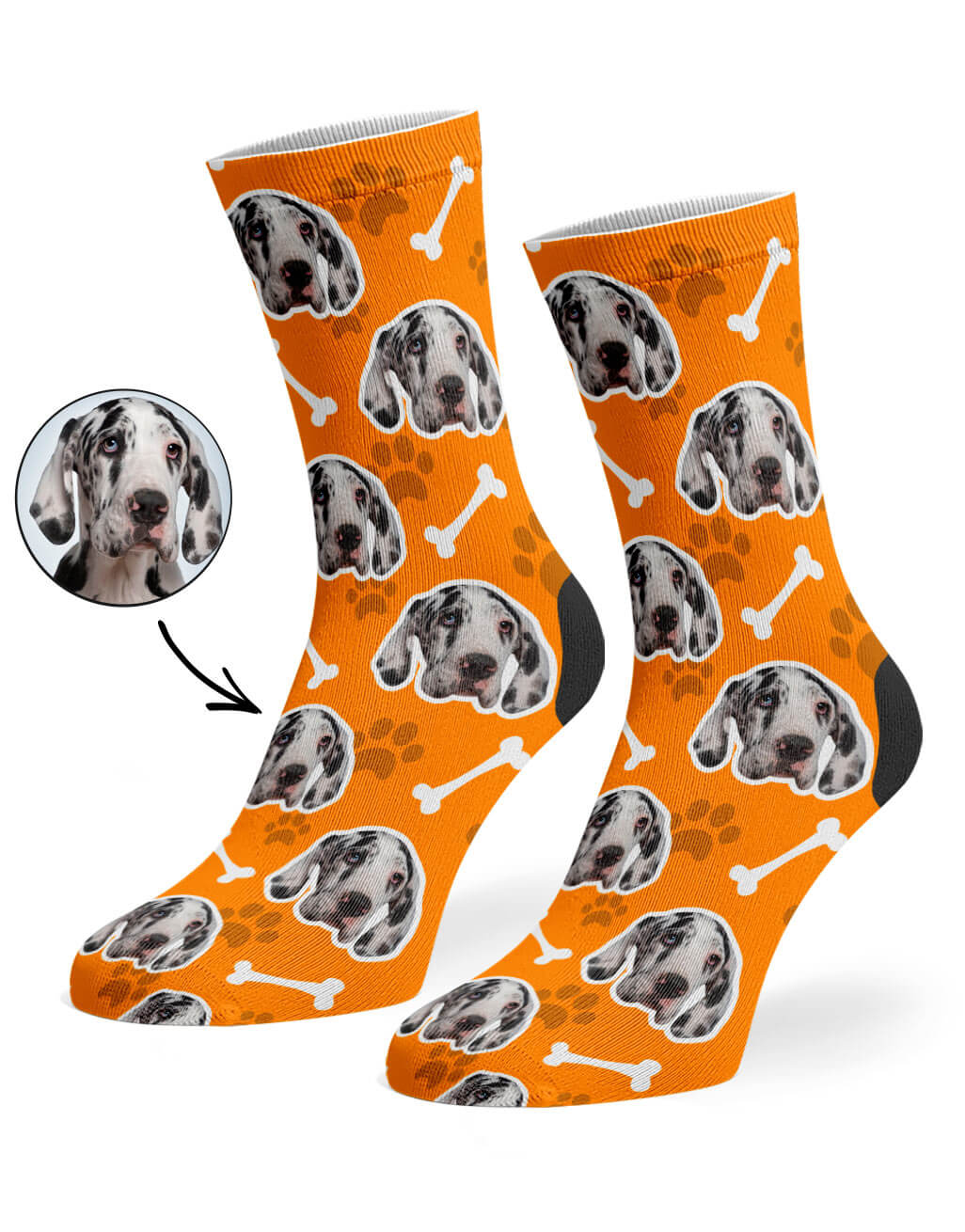 Custom dog picture socks best sale