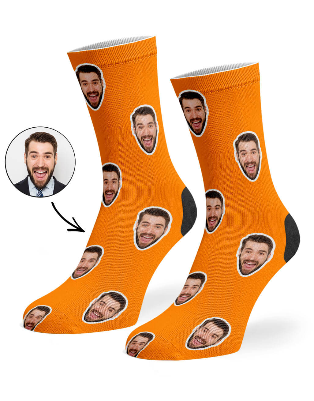 Orange Face Socks