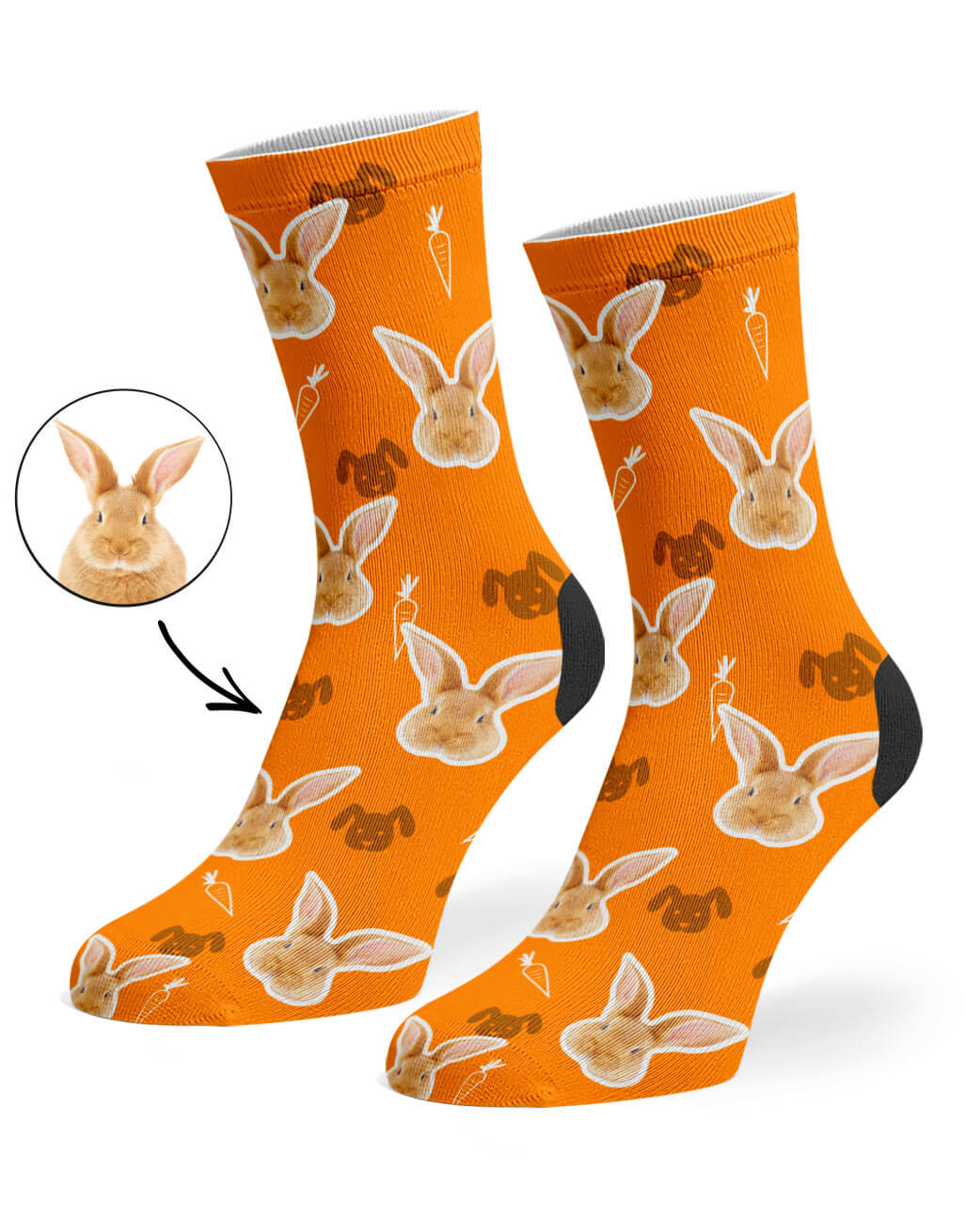 Your Rabbit on Photo Socks