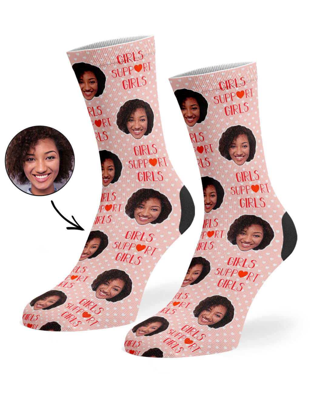 Girls Support Girls Face Socks