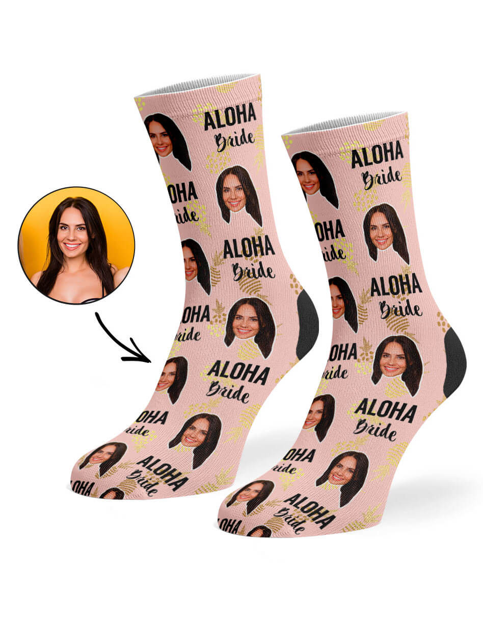 Aloha Bride Your Face Socks