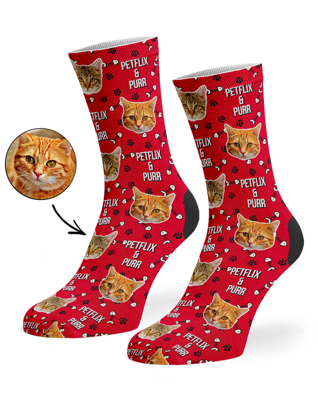 Personalised Petflix and Purr Socks