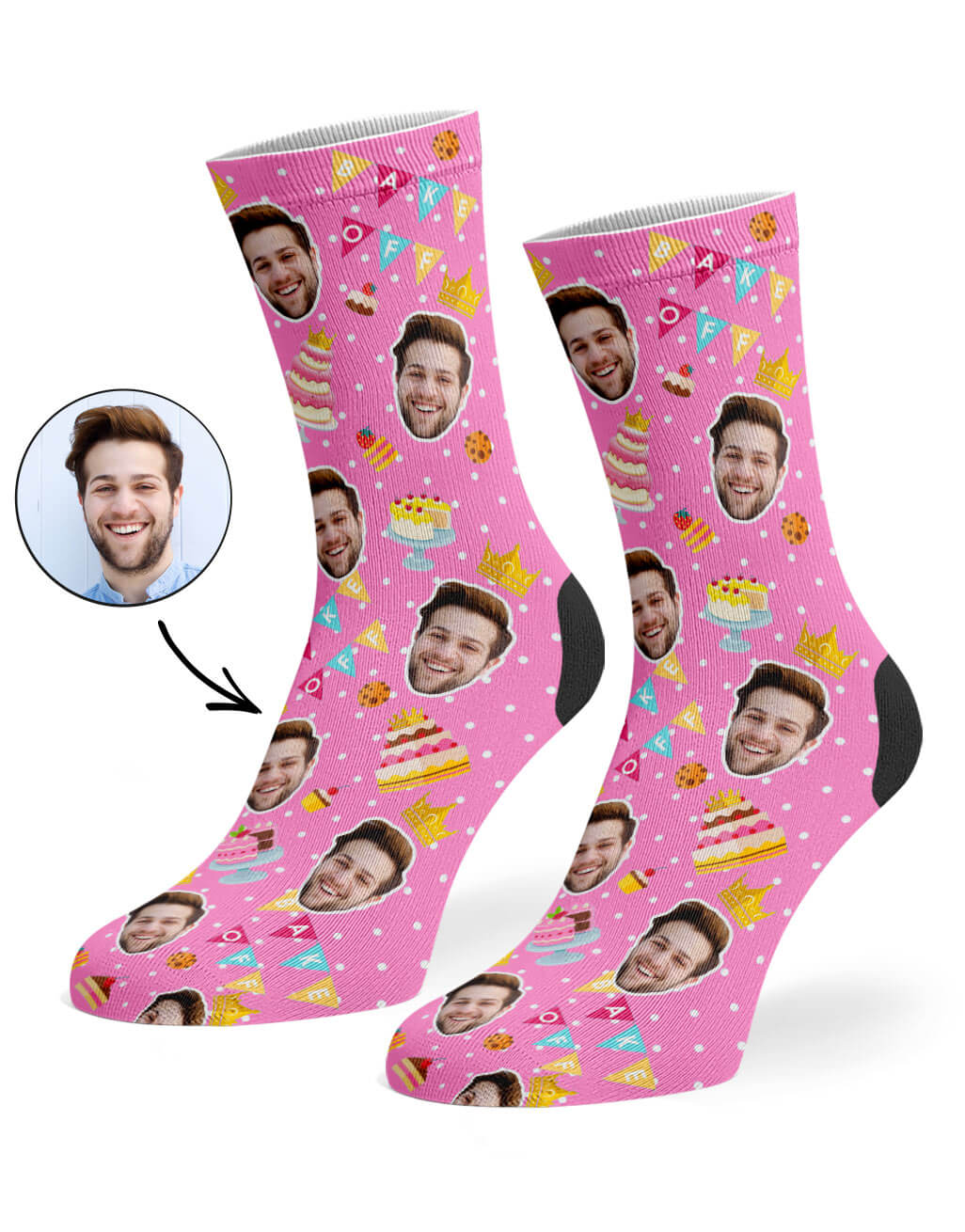 Pink Bake Off King Socks