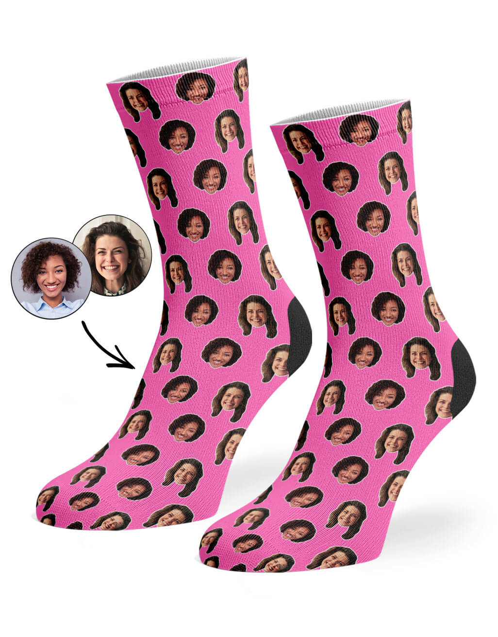 Personalised Best Friend Face Pattern Socks