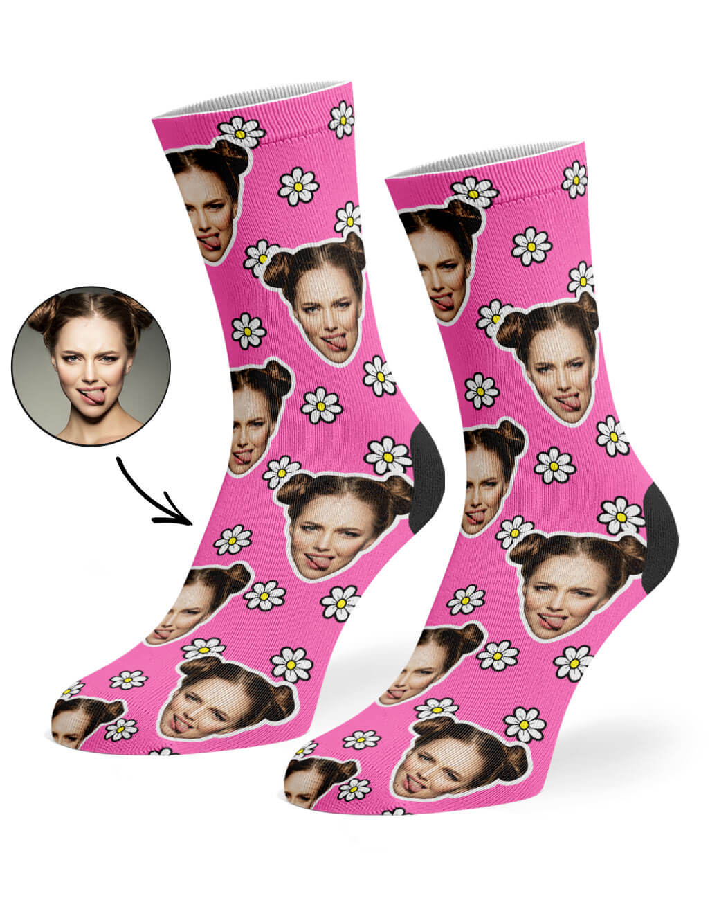 Daisy Socks With Face On