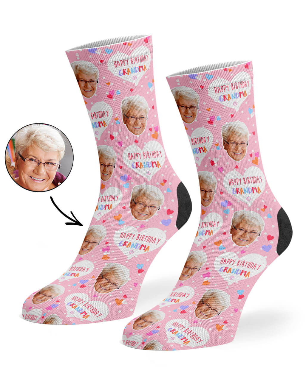 Personalised Happy Birthday Grandma Socks