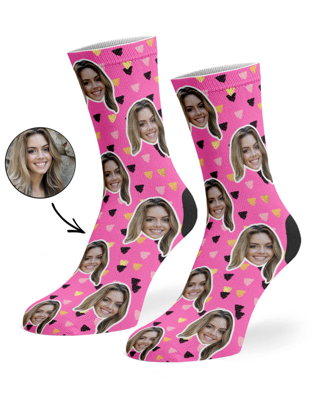 Your Face On Paint Triangle Socks