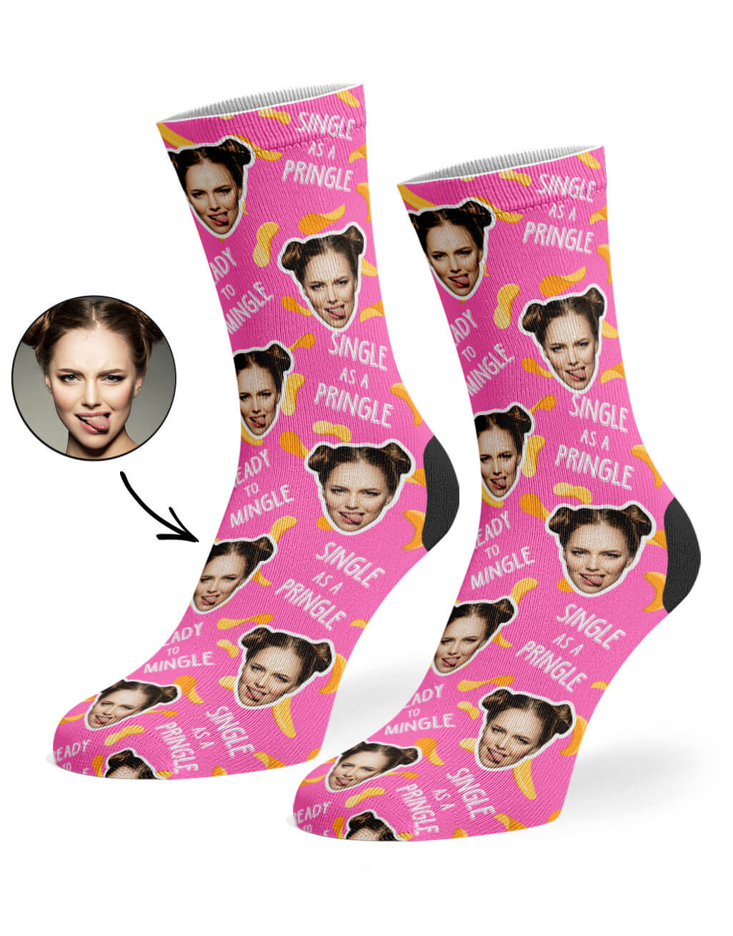 Single As A Pringle Socks Gift