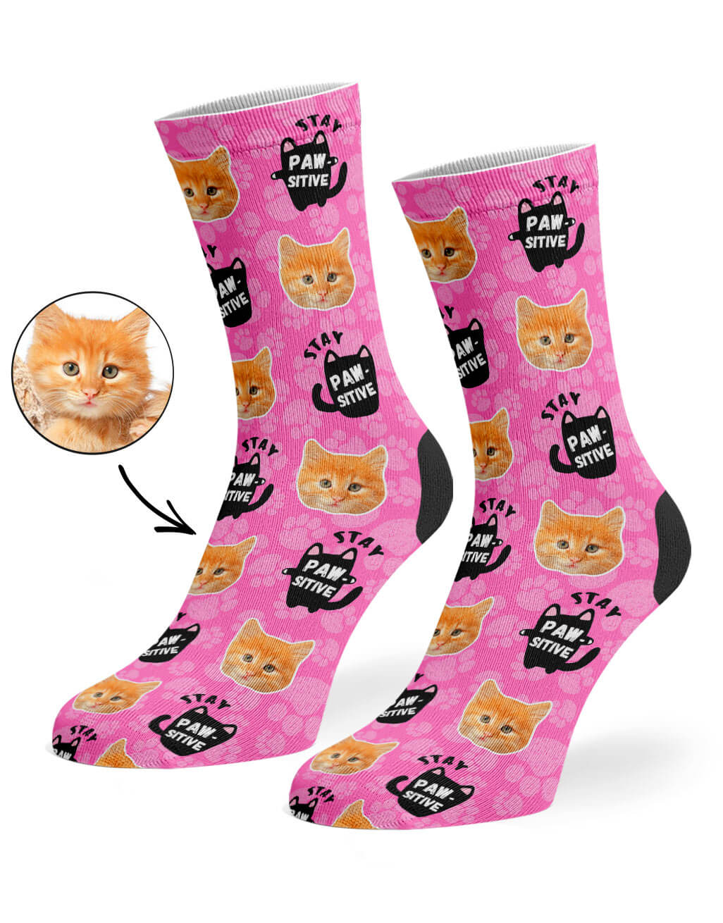 Stay Pawsitive Unique Socks Gift