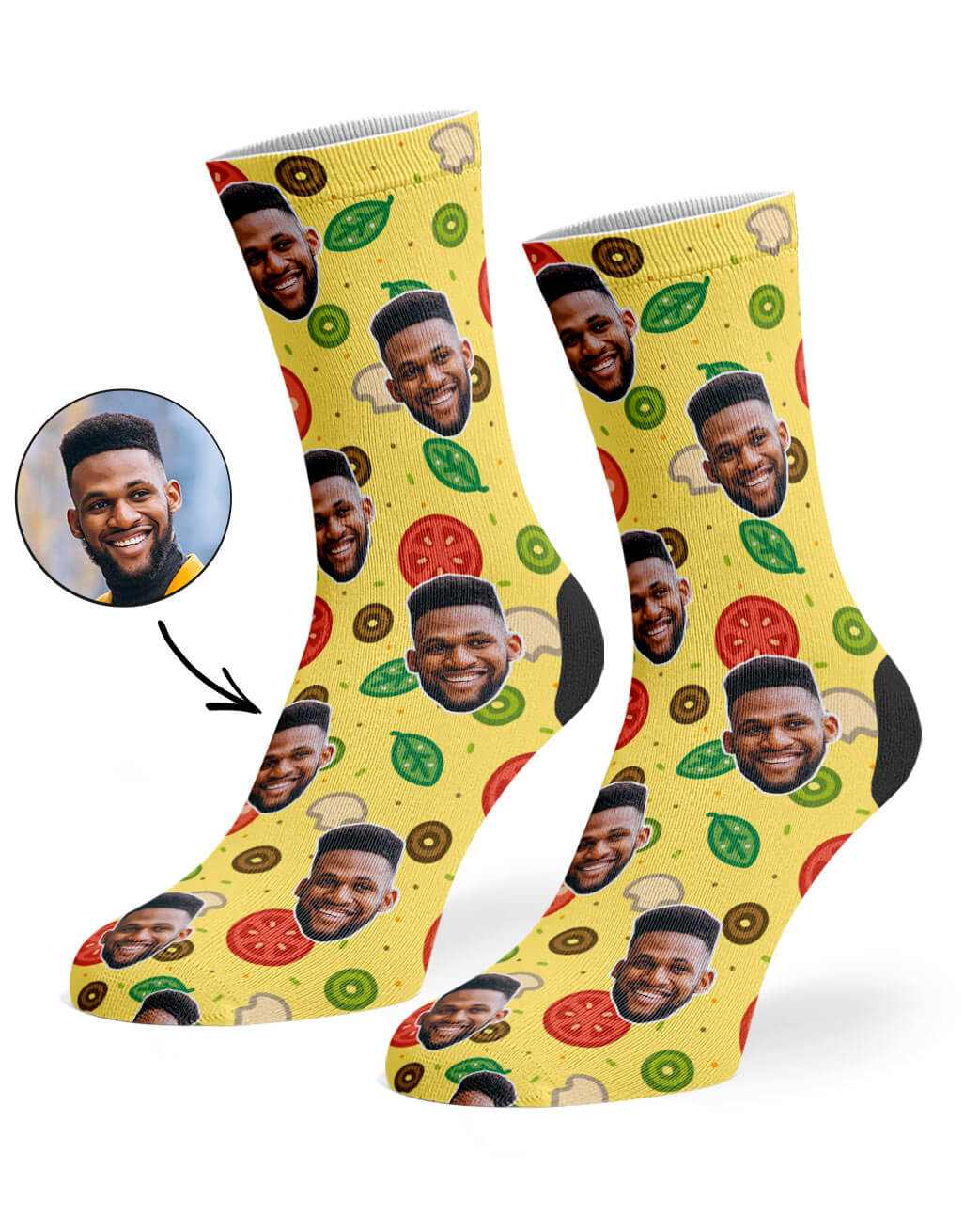 Pizza Face Socks