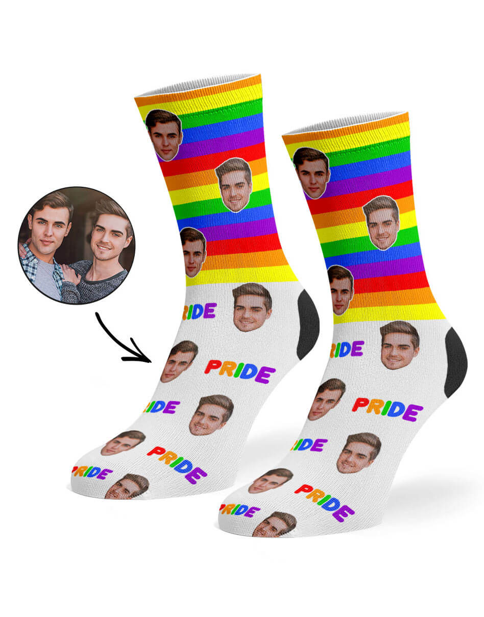 Personalised Rainbow Pride Socks