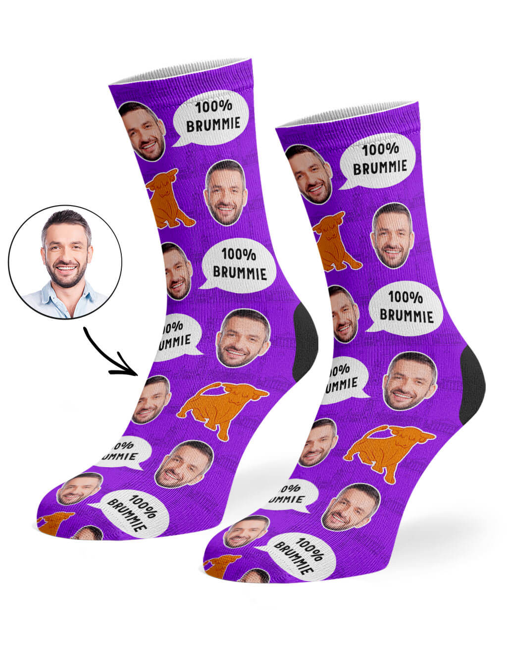 Purple 100% Brummie Socks