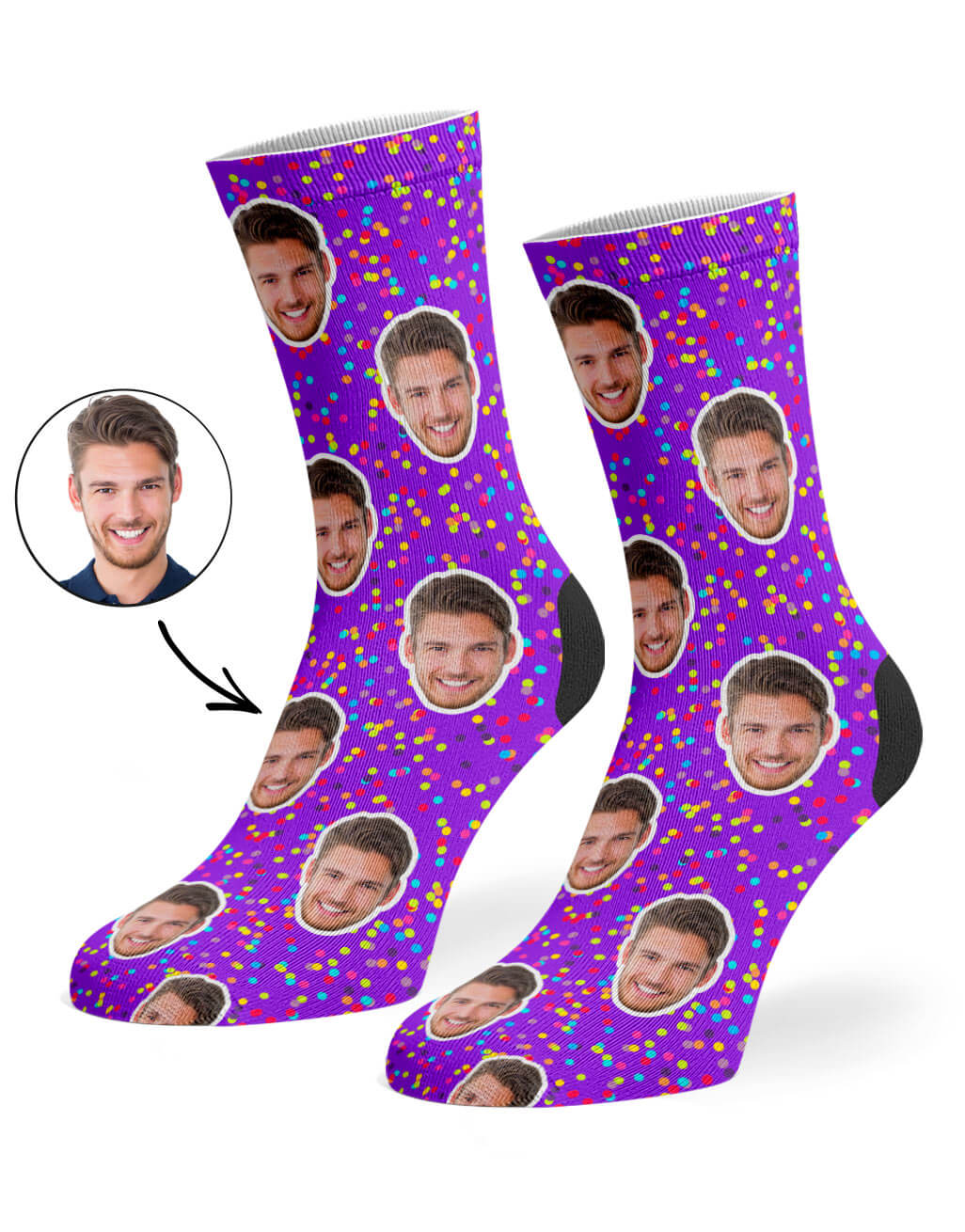 Personalised Colourful Spots Socks