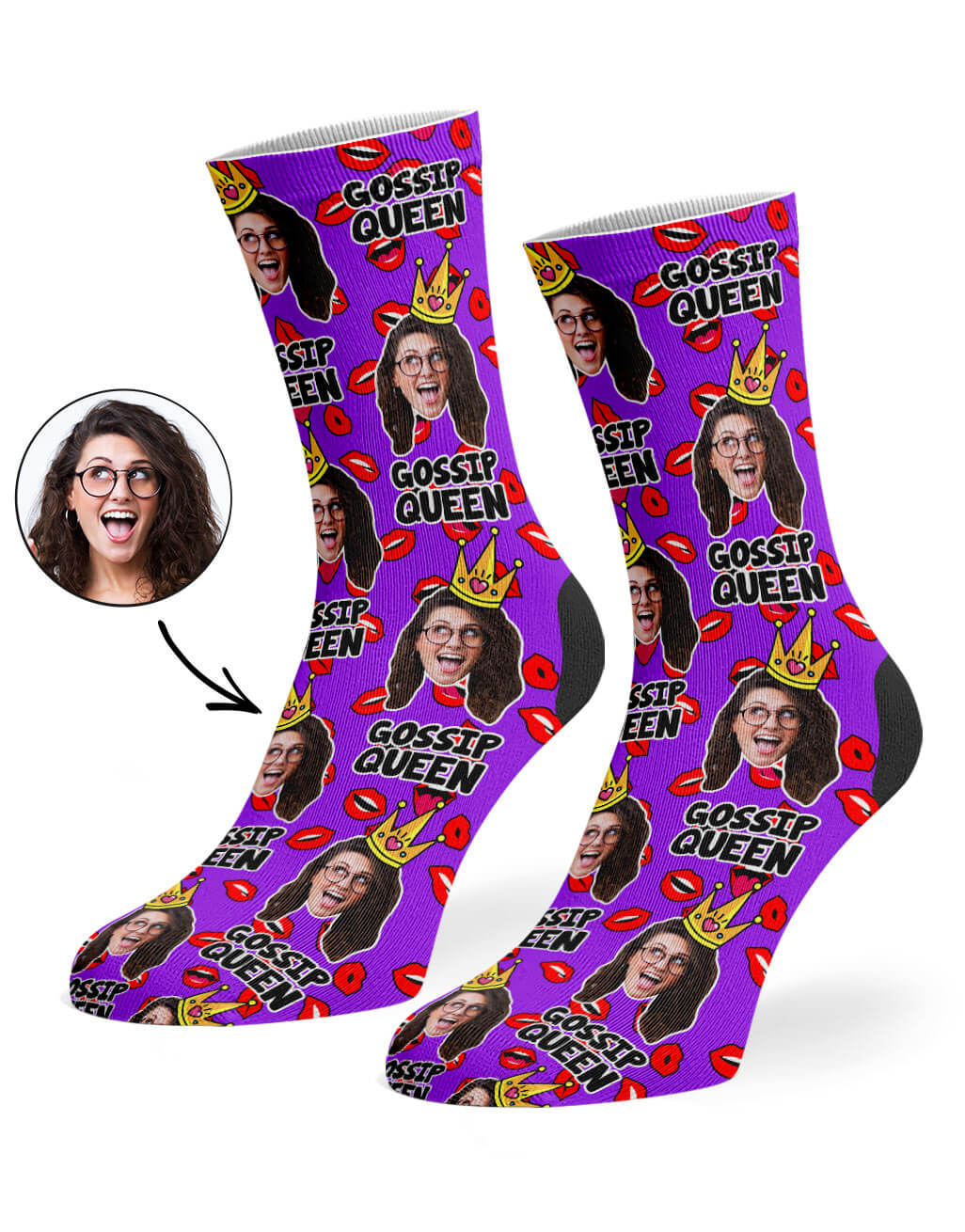 Purple Gossip Queen Socks