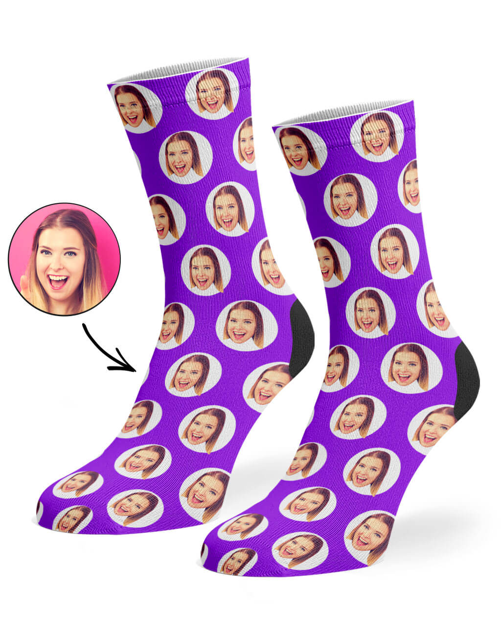 My Face On Polka Circle Socks