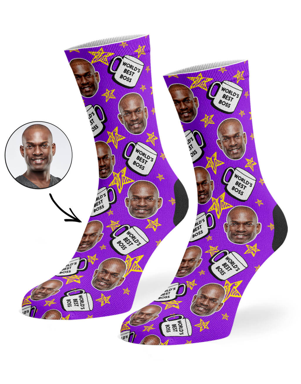 Purple World's Best Boss Socks