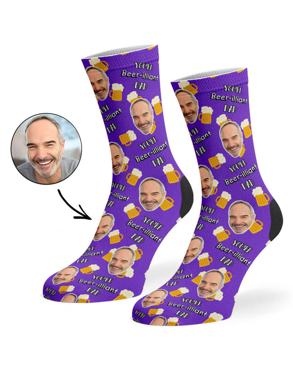 Purple Beer-illiant Dad Socks