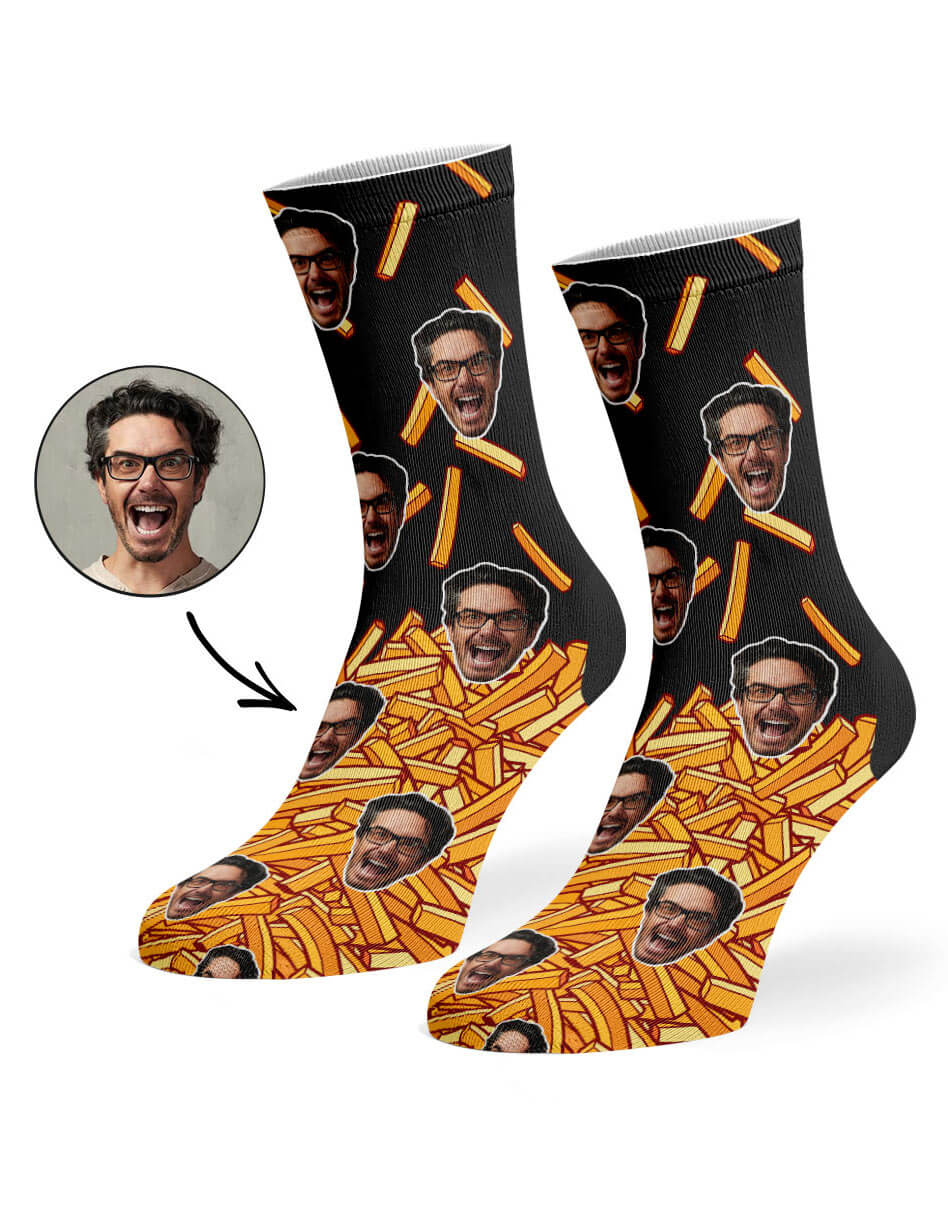 Custom Photo McFries Face Socks