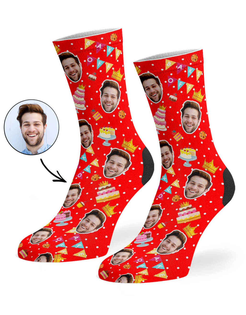 Red Bake Off King Socks