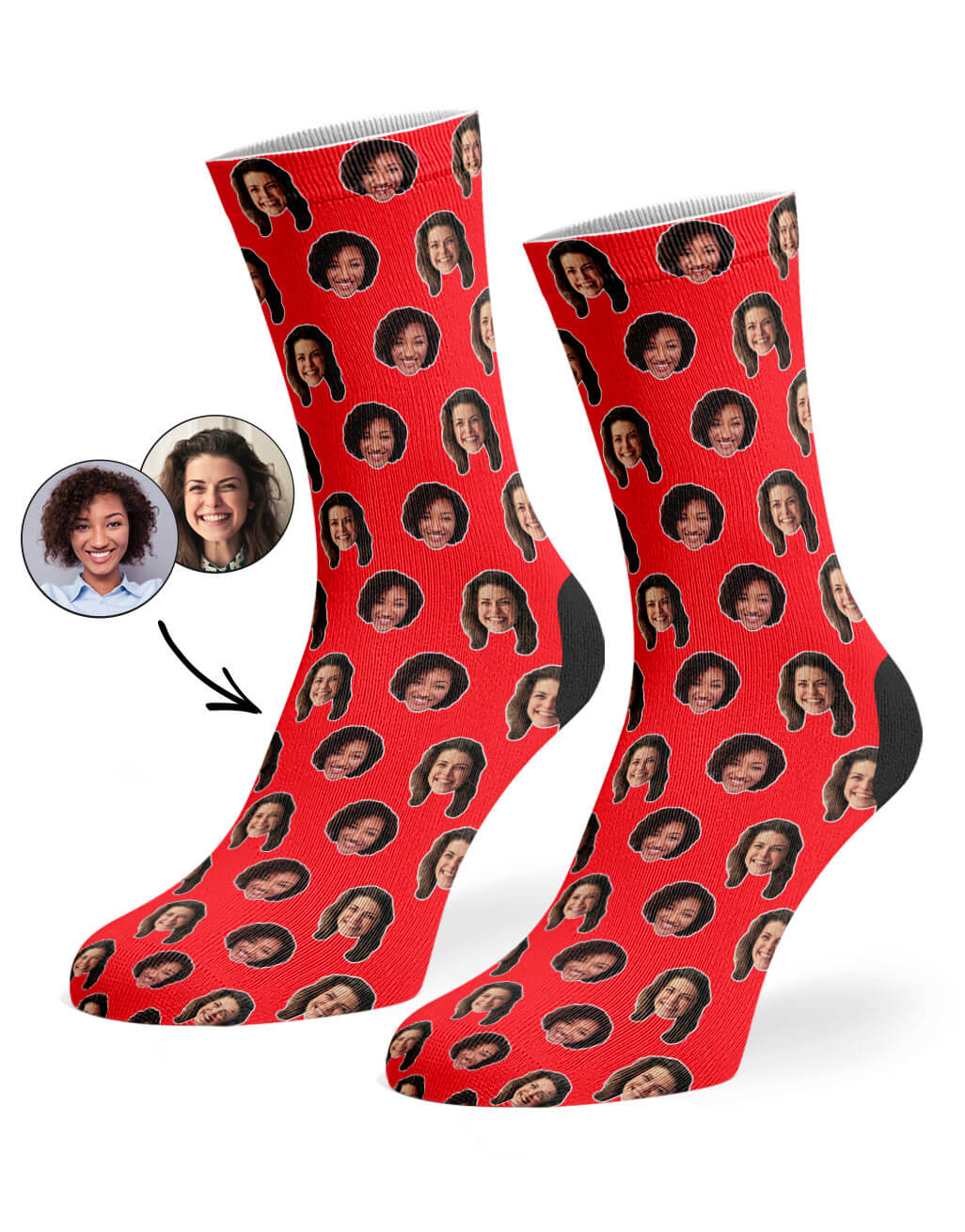 Customisable Best Friend Face Pattern Socks