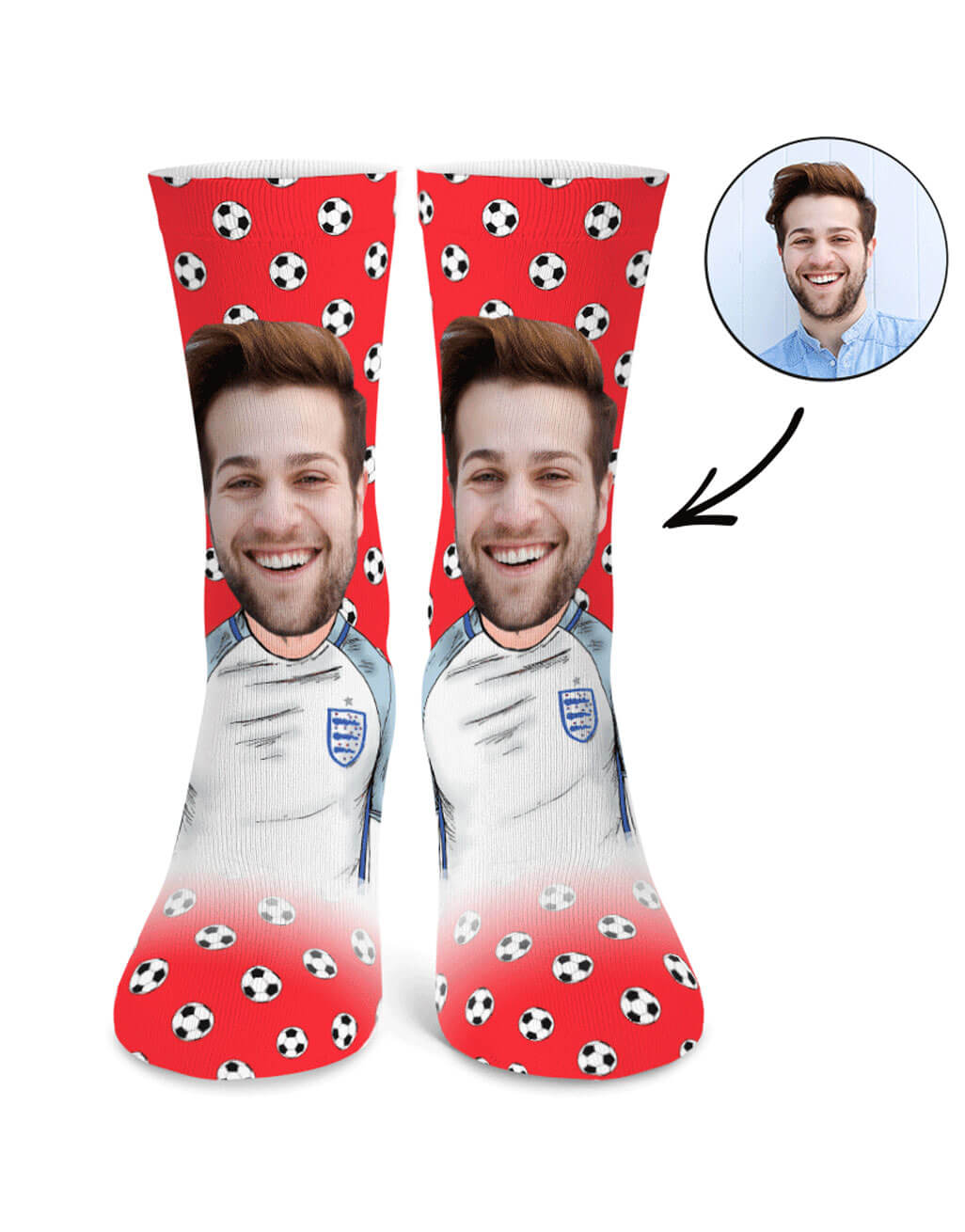 Personalised Football Player Socks