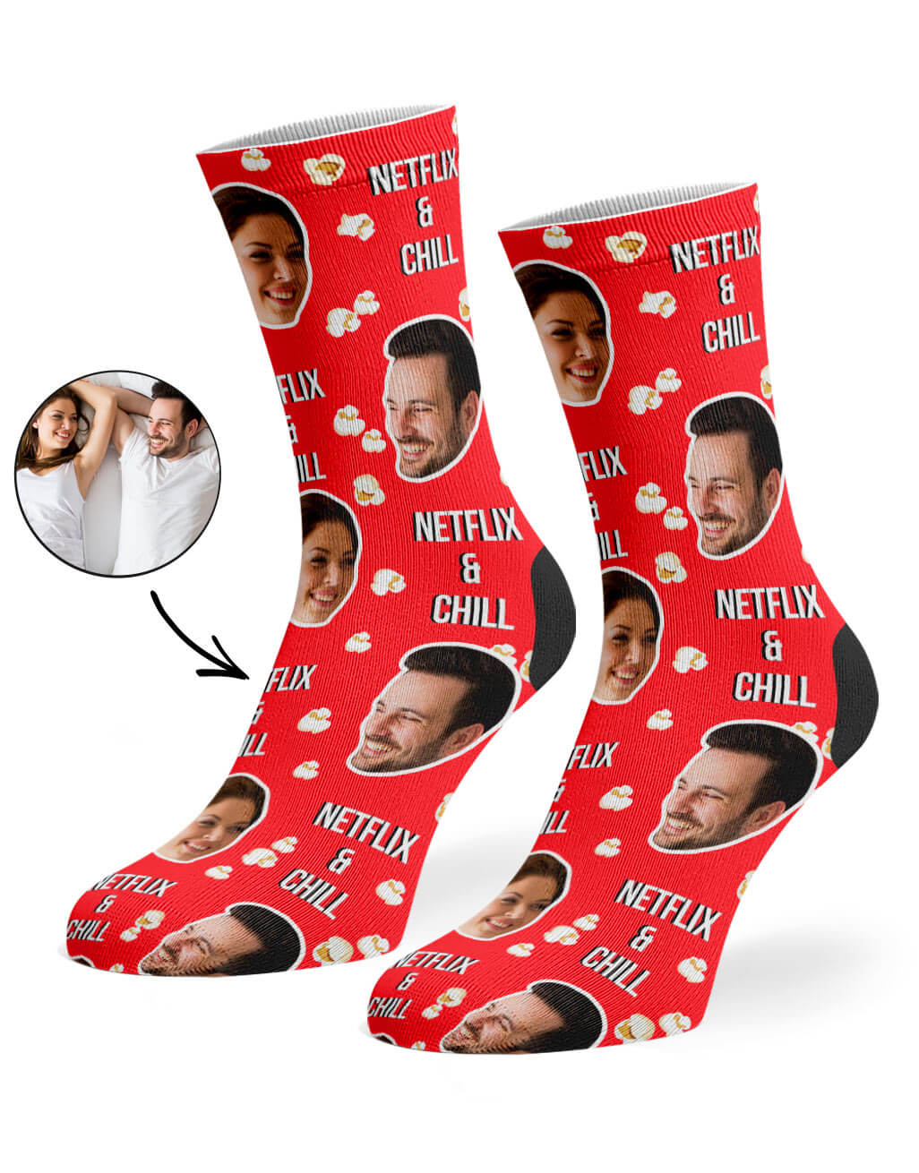 Personalised Netflix & Chill Socks