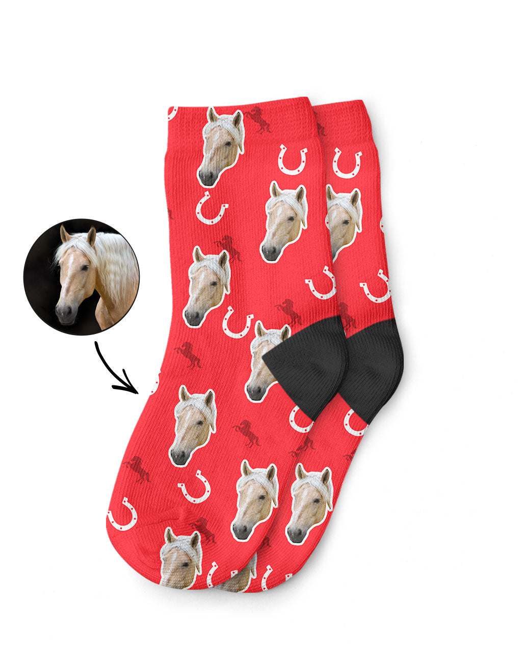 Kids Horse Personalised Socks