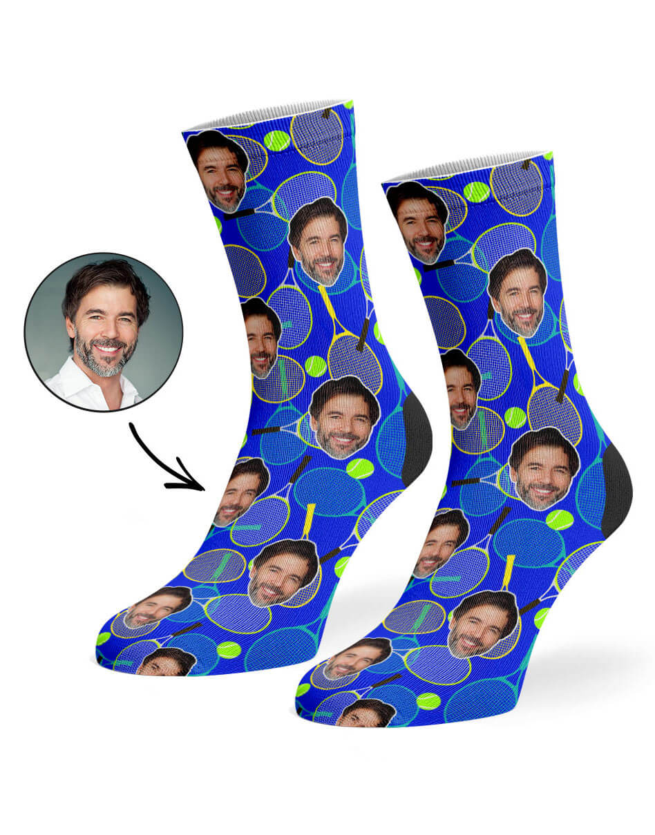 Royal Blue Tennis Racket Socks