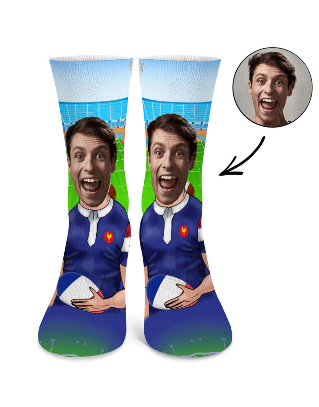 Custom Rugby Player Socks Gift