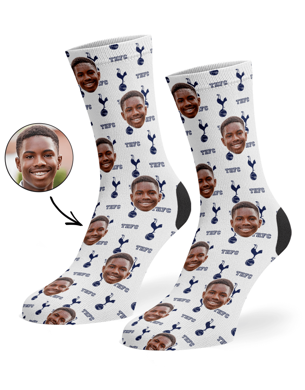 Personalised Spurs Pattern Socks