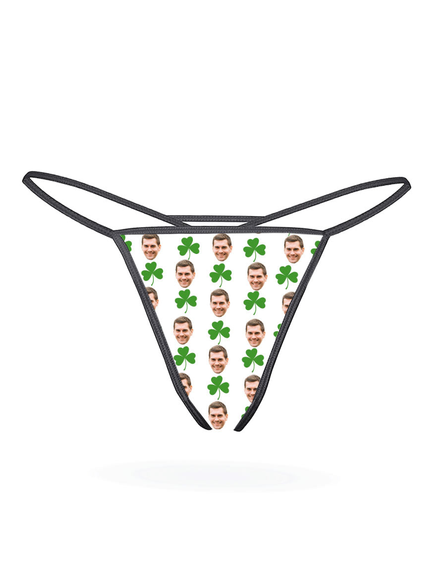 Custom Photo Shamrock Thong