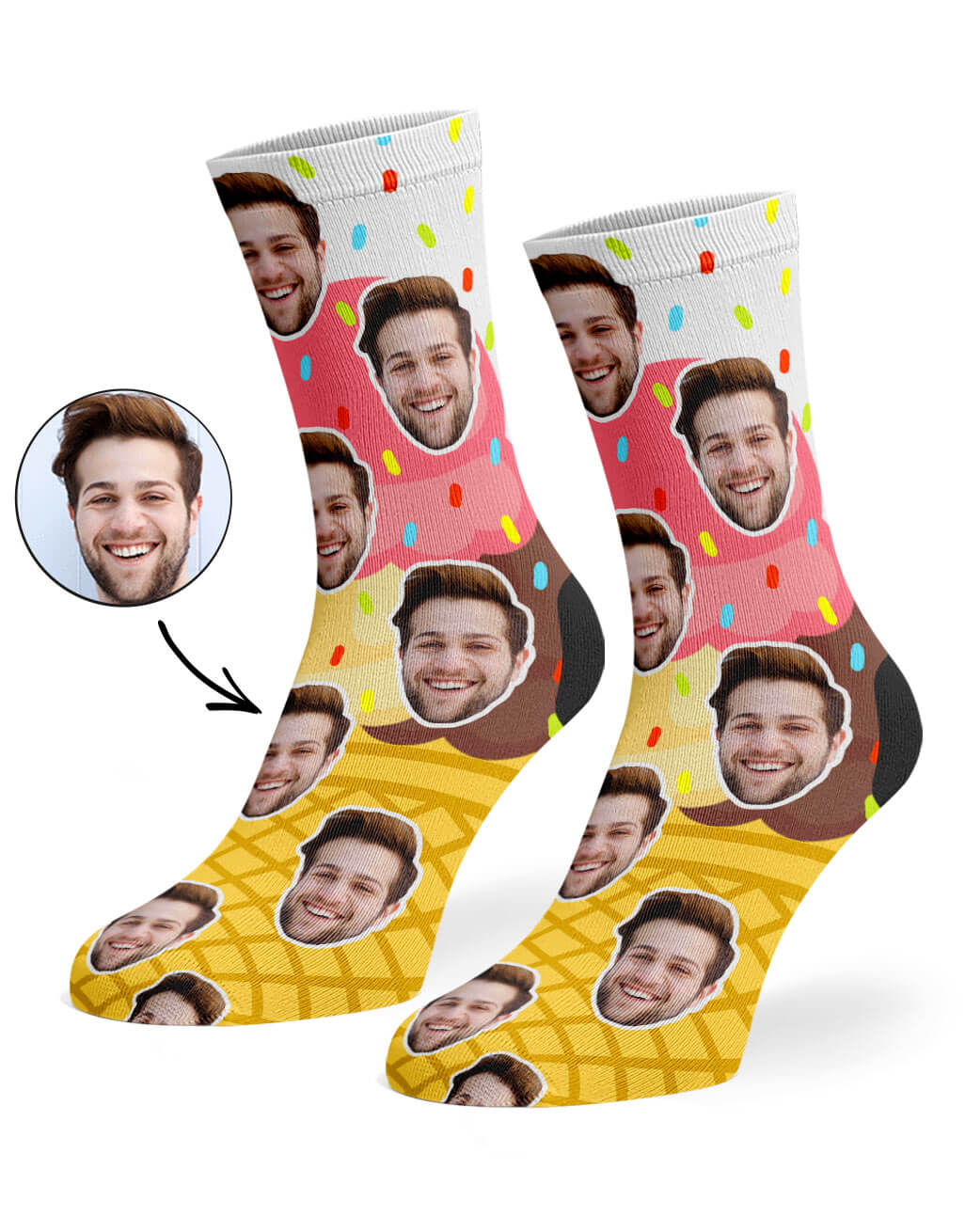 Custom Printed Ice Cream Socks