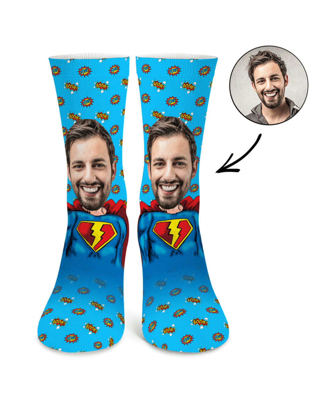 Superman Me Photo Socks