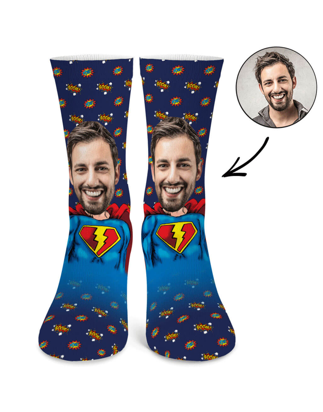 Personalised Superman Me Socks