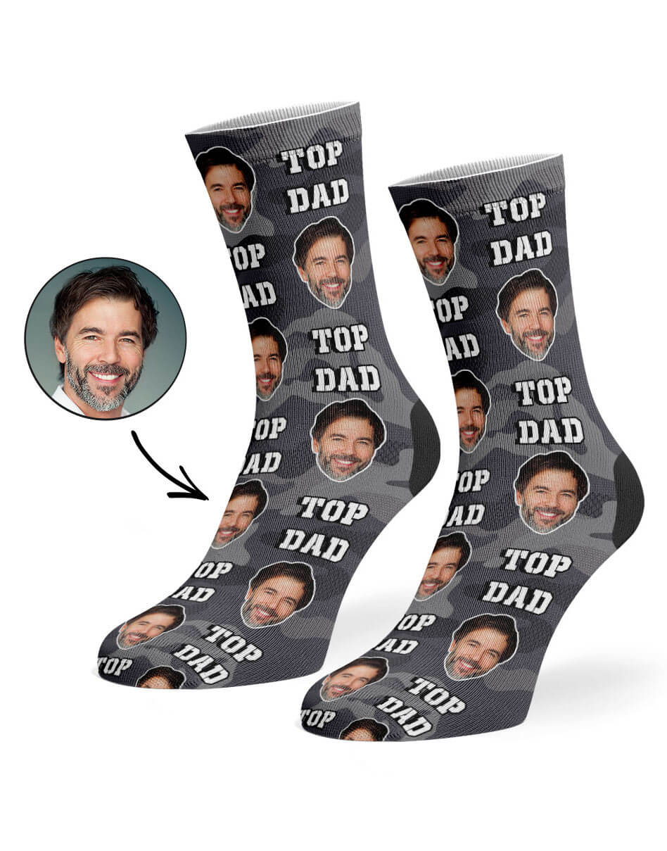 Personalised Top Dad Socks