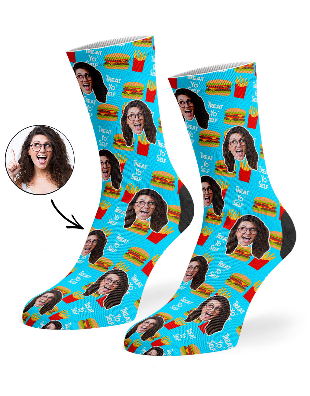 Treat Yo' Self Personalised Socks