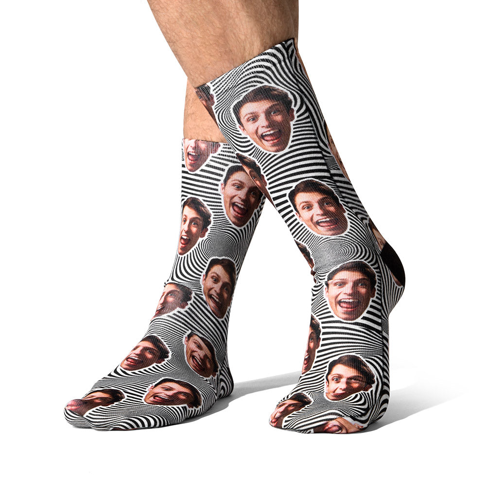 Unique Trippy Face Gift Socks