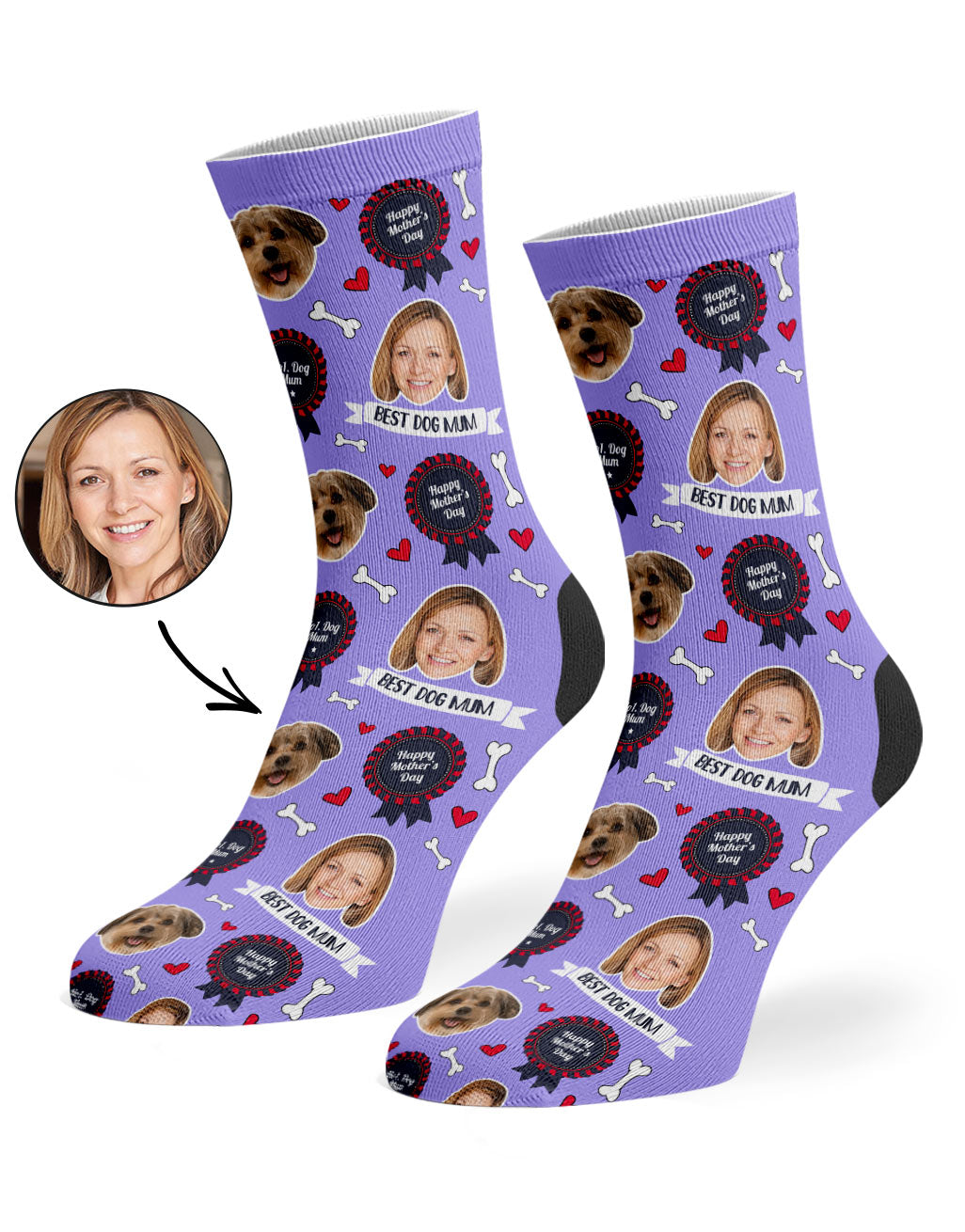 Funny Best Dog Mum Socks