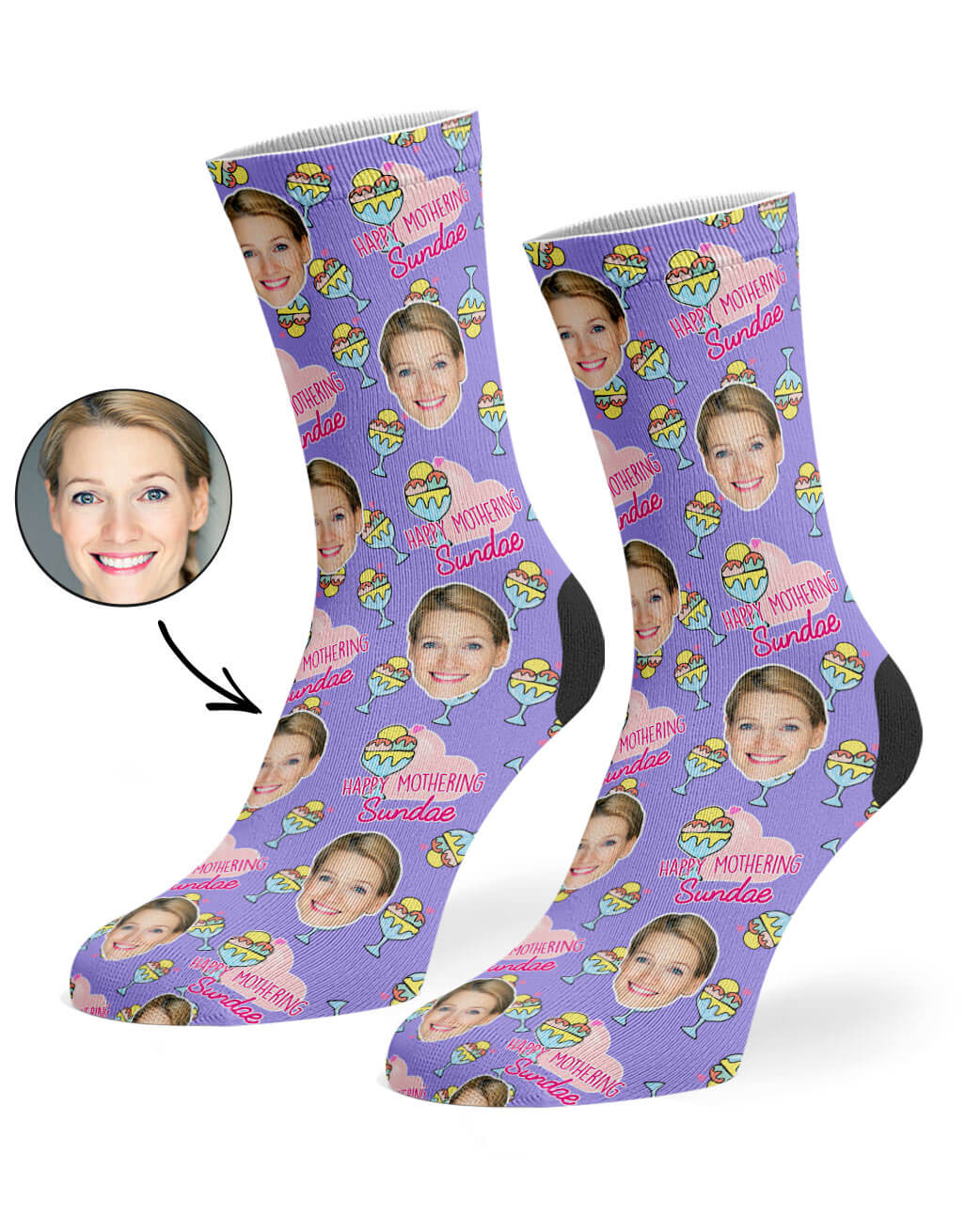 Violet Happy Mothering Sundae Socks