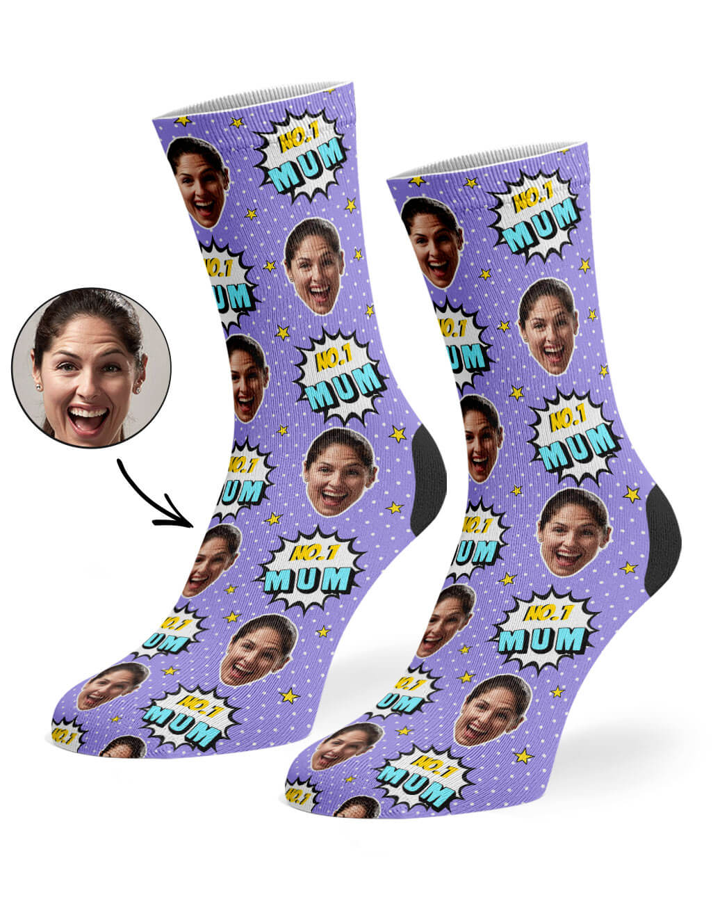 Custom Number 1 Mum Socks