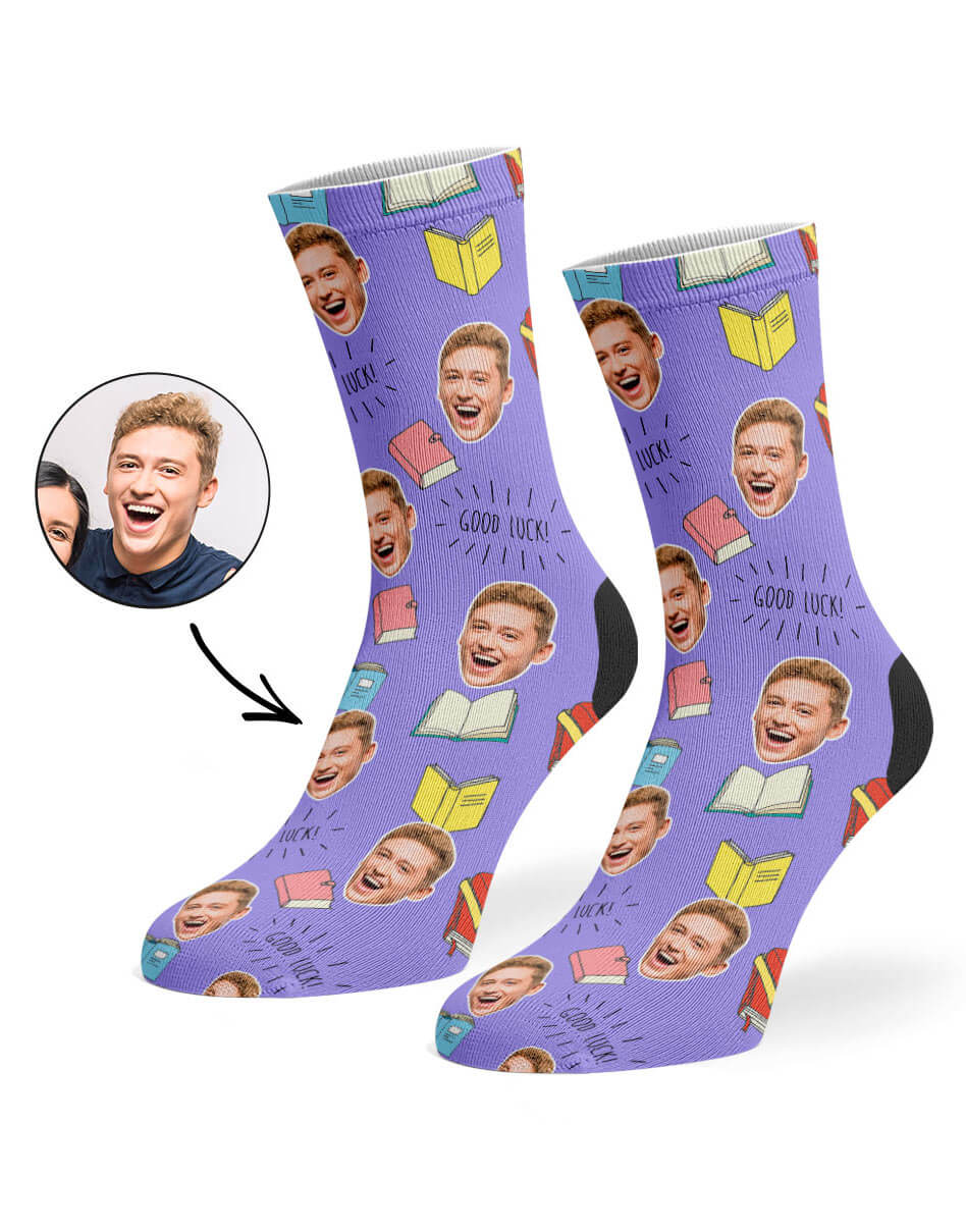 Violet Good Luck Book Socks