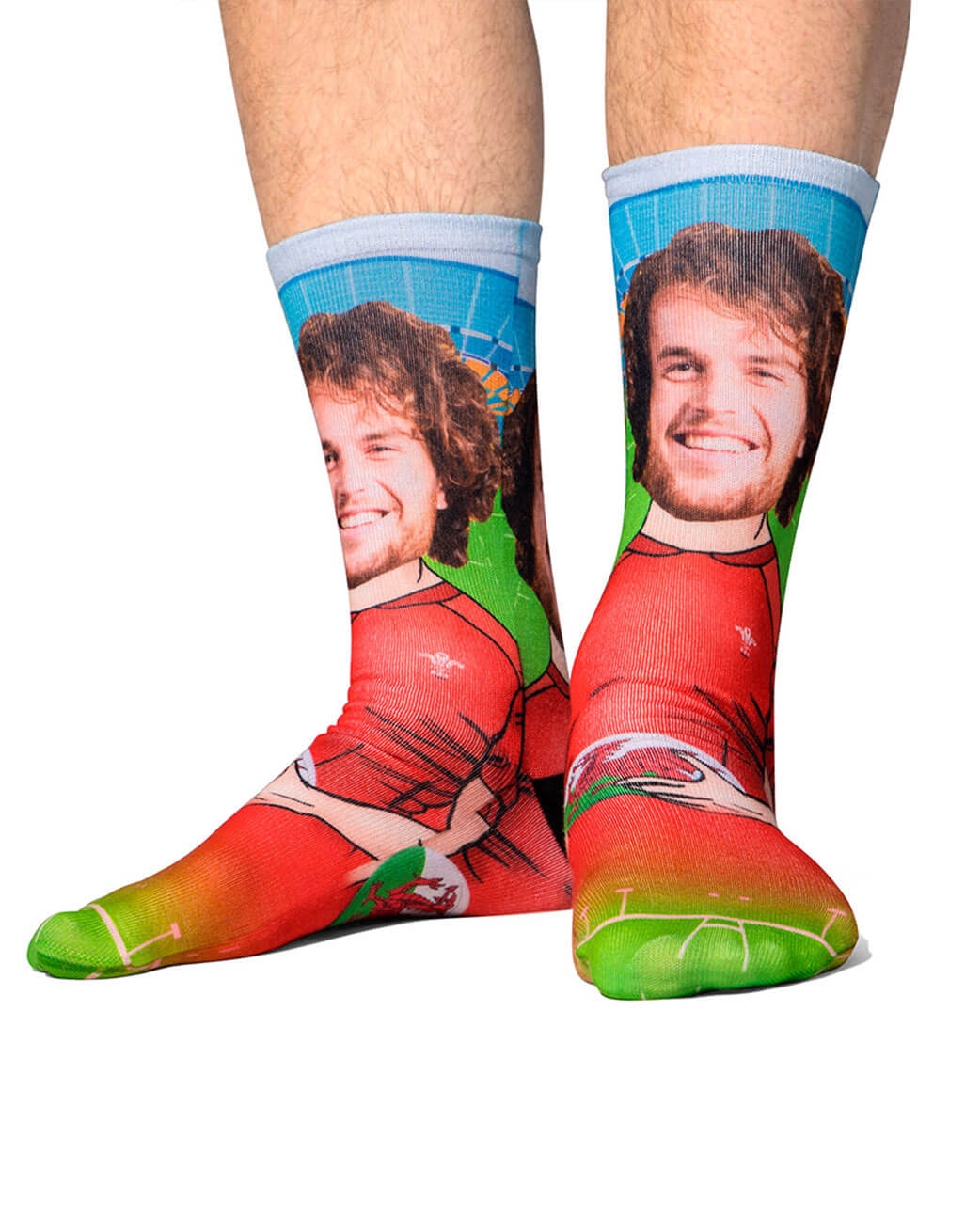 Rugby Player Photo Socks