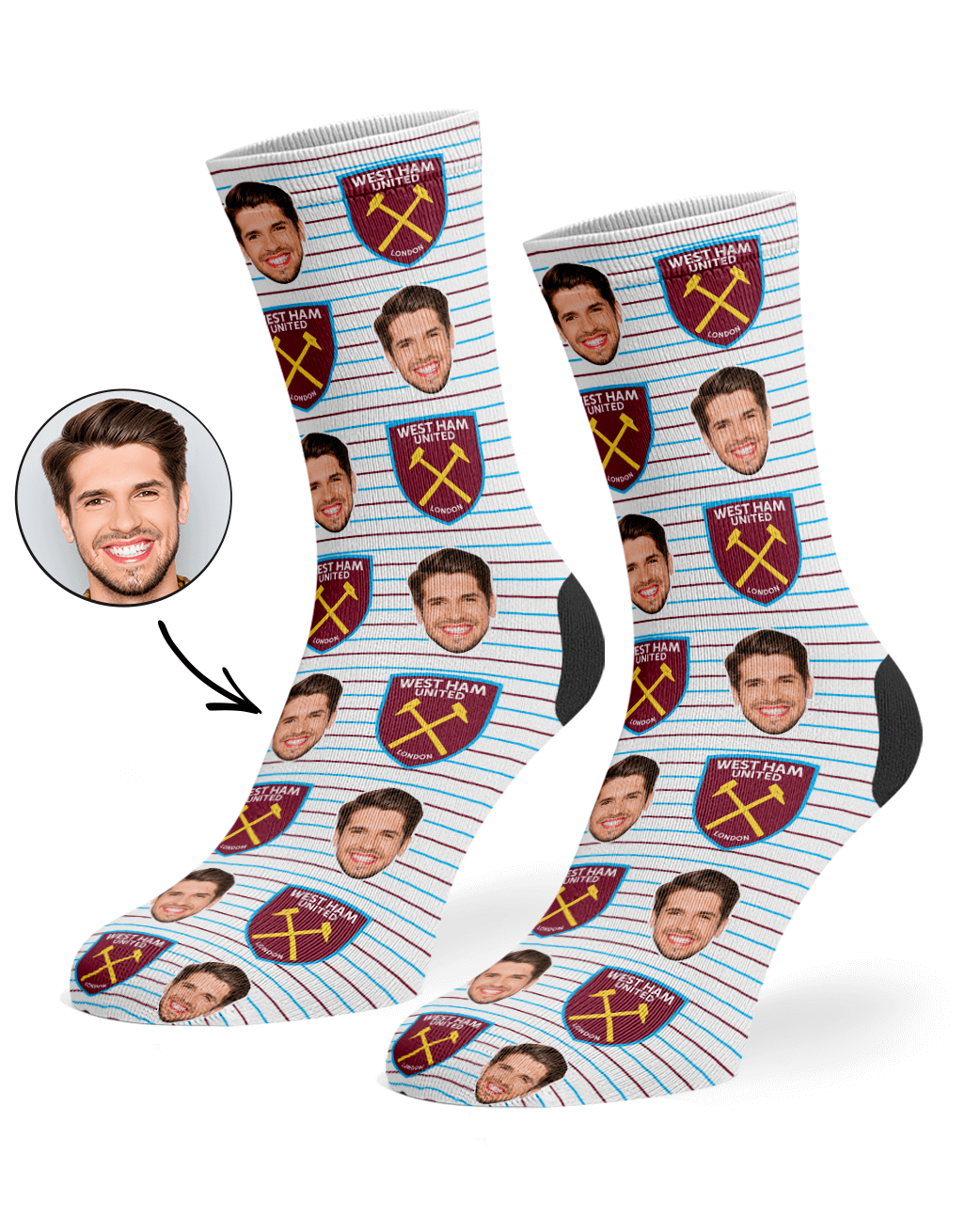 West Ham F.C Personalised Socks