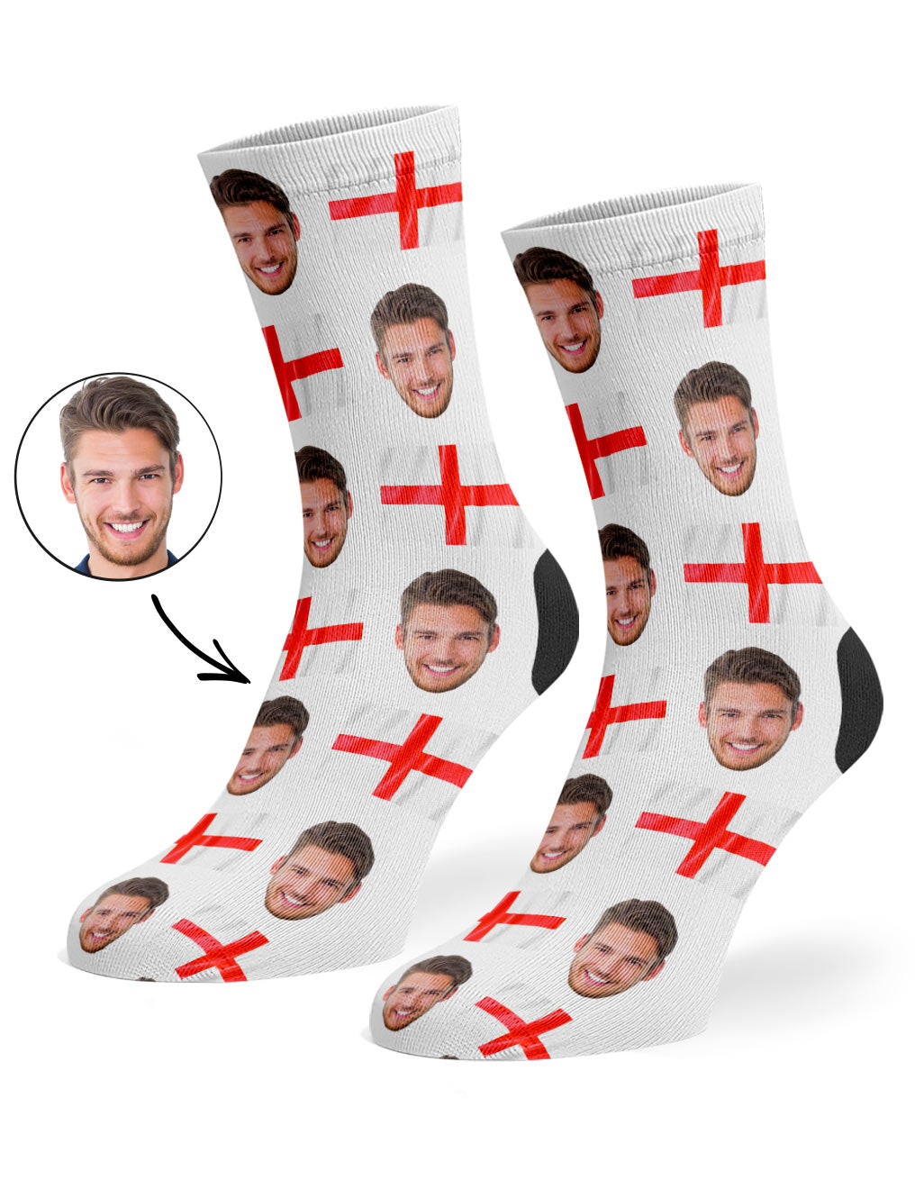 Custom England Football Socks