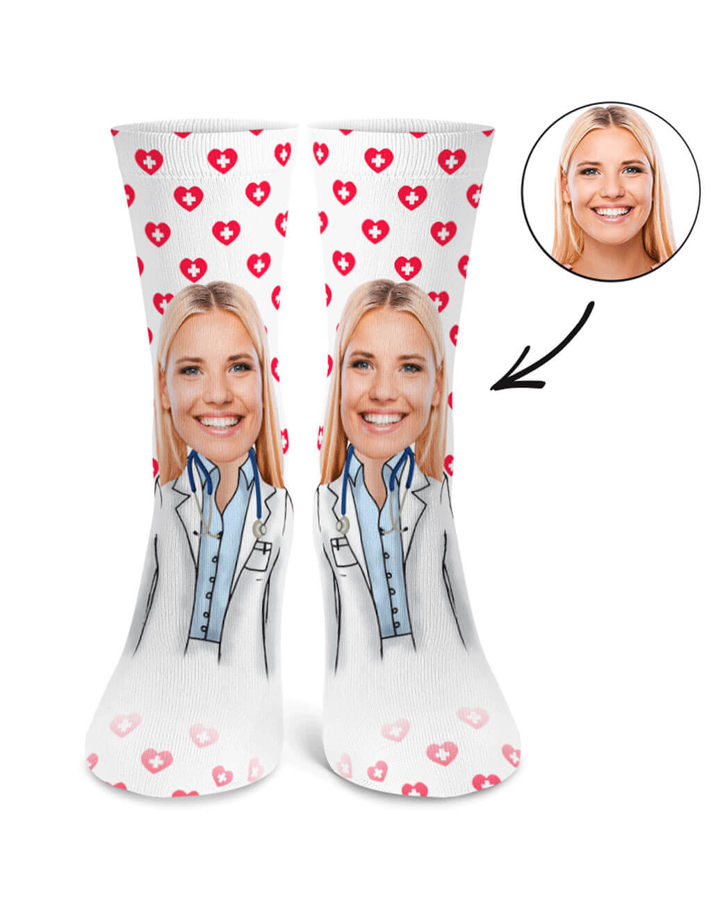 Personalised Female Doctor Me Socks