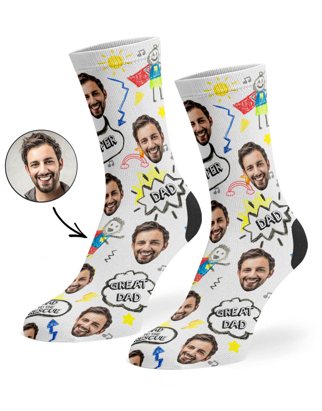 Great Dad Photo Socks