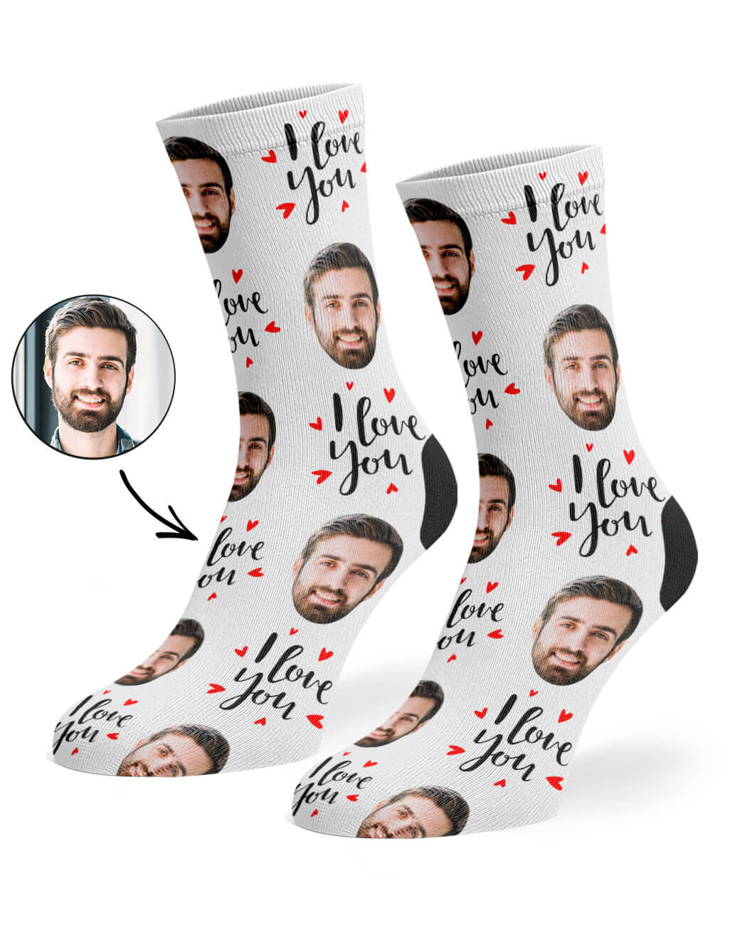 Personalised I Love You Socks