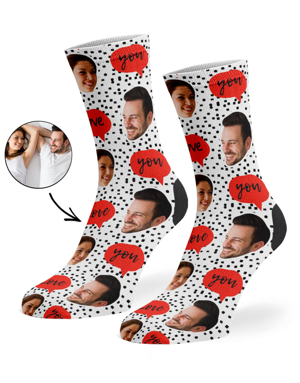 Personalised Love You Socks