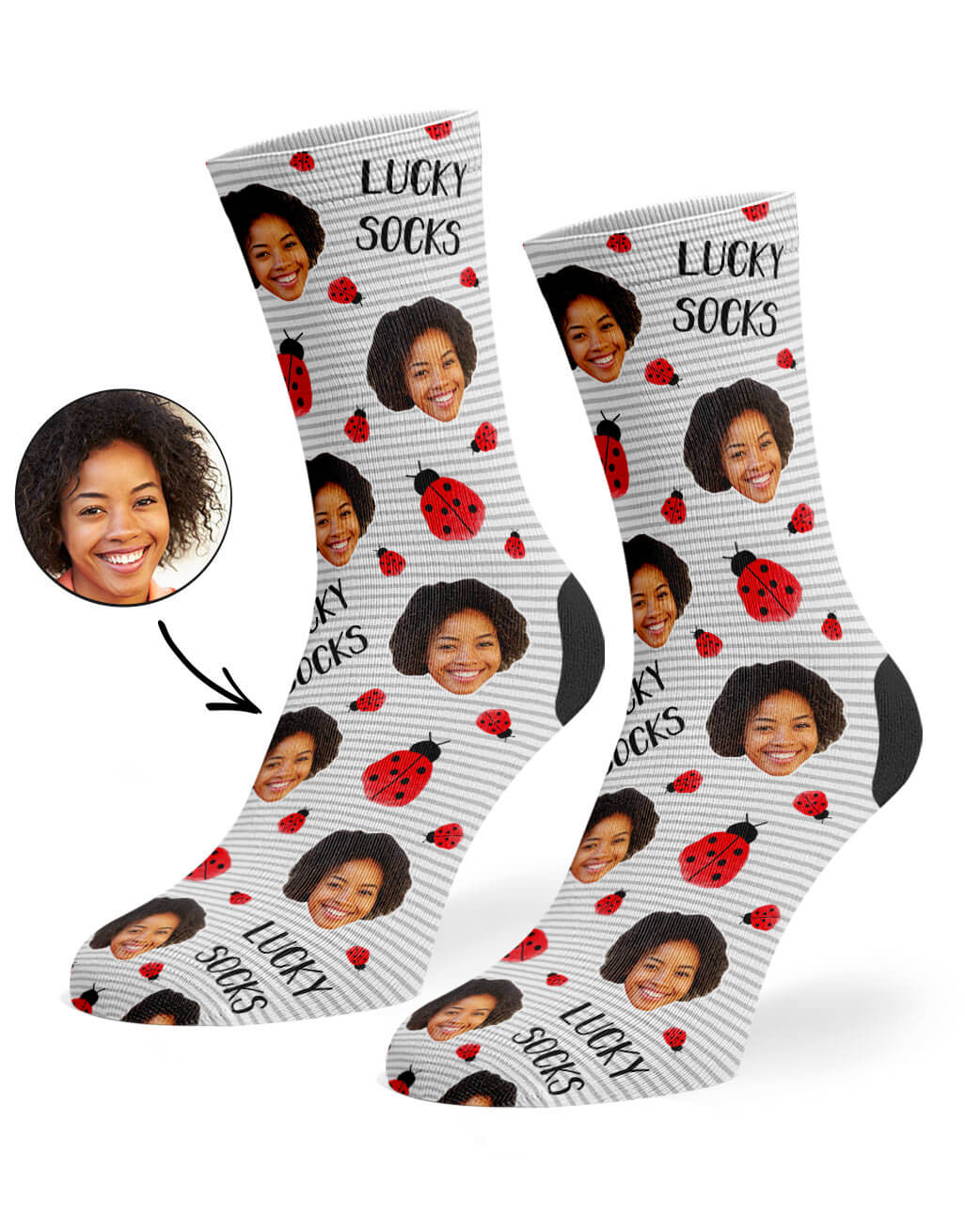 Personalised Lucky Ladybird Socks